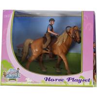 Kids Globe speelset paard met ruiter - thumbnail