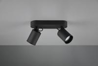 Trio Zwarte plafondlampPago met 2 spots - 803500232 - thumbnail