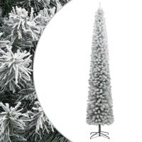 VidaXL Kunstkerstboom smal met standaard en sneeuw 300 cm pvc - thumbnail