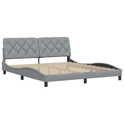 Bedframe zonder matras stof lichtgrijs 180x200 cm