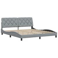 Bedframe zonder matras stof lichtgrijs 180x200 cm - thumbnail