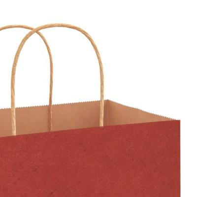 VidaXL Papieren zakken 250 st met hengsels 26x17x25 cm rood
