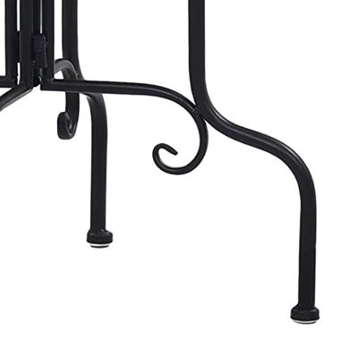 VidaXL Bijzettafel mozaïek keramiek zwart en wit