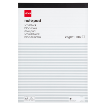 HEMA Schrijfblok A4 Gelinieerd HEMA Schrijfblok A4 Gelinieerd