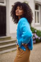 Bibi mohair cardigan - bright blue - 13119 - thumbnail