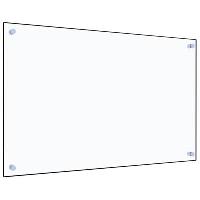 VidaXL Spatscherm keuken 80x50 cm gehard glas transparant