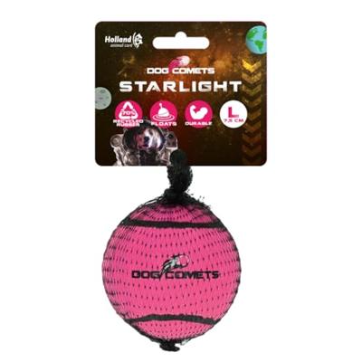 Dog comets Starlight Tennisbal L Roze 1st Dog comets Starlight Tennisbal L Roze 1st