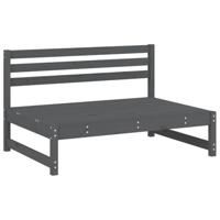 2-delige Loungeset massief grenenhout grijs - thumbnail