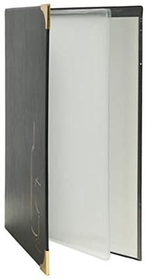 Menukaart securit a4 4 x 2 tassen zwart | 10 stuks