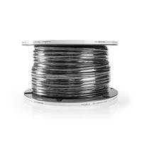 Microfoonkabel | 2x 0,25 mm2 | 100 m | Op Rol | Zwart - thumbnail