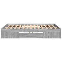 Bedframe bewerkt hout grijs sonoma eikenkleurig 140x190 cm - thumbnail