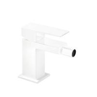 Bidetmengkraan Tres Cuadro Exclusive met Hendel Korte Uitloop 10 cm Mat Wit Tres - thumbnail