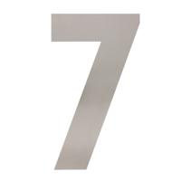 Huisnummer 7 XXL hoogte 500mm rvs geborsteld - thumbnail
