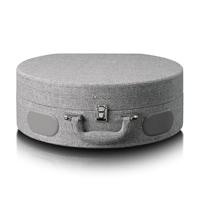 Houten retro platenspeler met ingebouwde speakers, Bluetooth® en AT3600L cassette Grijs - thumbnail
