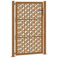 Poort met kruisontwerp 105x155 cm weervast staal - thumbnail