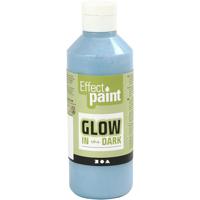 Creativ Company Glow in the dark verf - lichtblauw, 250ml - thumbnail