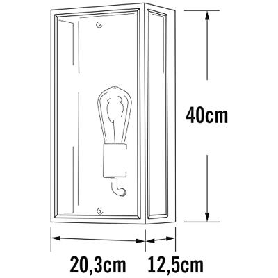 KonstSmide Landelijke muurlampCarpi zwart met goud - 7349-758 - thumbnail
