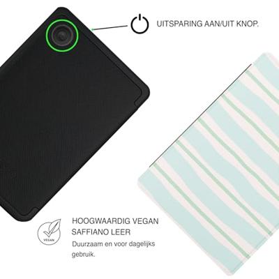Lunso Kobo Clara BW / Clara Colour hoesje (6 inch) - Vegan Saffiano Leren Sleep Cover - Soft Surf Lunso Kobo Clara BW / Clara Colour hoesje (6 inch) - Vegan Saffiano Leren Sleep Cover - Soft Surf
