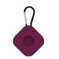 AirTag case square series - siliconen sleutelhanger met ring - donkerpaars - thumbnail