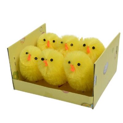 Paasdecoratie Kuiken Geel 6st
