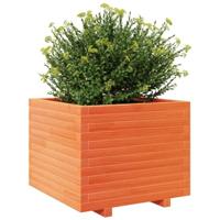 VidaXL Plantenbak 60x60x49,5 cm massief grenenhout wasbruin - thumbnail