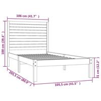 Bedframe massief hout 100x200 cm - thumbnail