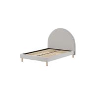 Bed Victoria Bouclé Grijs 140x200 cm - thumbnail