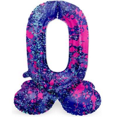 Folat folieballon staand 0 paint splash 41 cm | 20 stuks