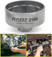HAZET Oliefitersleutel 2169 · 3/8 inch (10 mm) vierkant hol · Buiten-14-kant-profiel · SW 74 mm - thumbnail