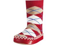 Playshoes soksloffen Rood Ruitje-17-18 - thumbnail