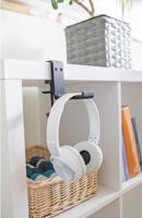 Delock 18449 hoofdtelefoonhouder verstelbaar voor bureaumontage aluminium zwart - thumbnail