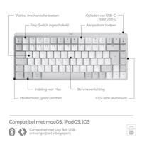 Logitech MX Mechanical Mini Mac toetsenbord Draadloos Wit - thumbnail