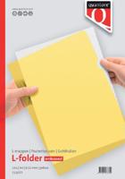25 Gele A4 insteekhoezen L-model 0,12mm PP Quantore - thumbnail