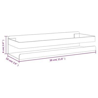 Doucherekje 30x10x6 cm geborsteld 304 roestvrij staal matzwart Doucherekje 30x10x6 cm geborsteld 304 roestvrij staal matzwart