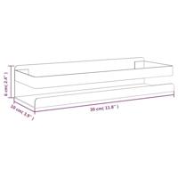 Doucherekje 30x10x6 cm geborsteld 304 roestvrij staal matzwart - thumbnail