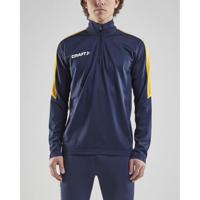 Craft 1905611 Progress Halfzip Tee LS M - Navy/Yellow - S - thumbnail