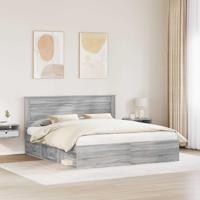 Bedframe Grijs Sonoma 180 x 200 cm Massief grenenhout - thumbnail