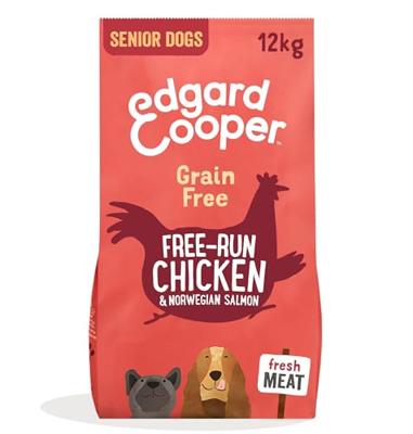 Edgard & Cooper Hond Senior Kip & Zalm 12kg grote brok