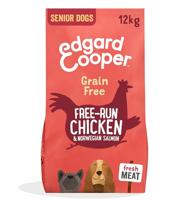 Edgard & Cooper Hond Senior Kip & Zalm 12kg grote brok - thumbnail