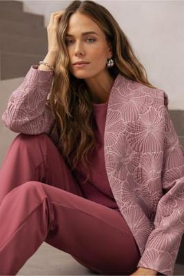 Studio Anneloes Estella Jacquard Jacket 13381 Jackets 4500 Vintage Berry