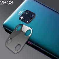 2 stuks 10D volledige dekking mobiele telefoon metalen Achteruitrij camera lens bescherming ring cover voor Huawei mate 20 Pro (zilver) - thumbnail