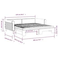 Slaapbank onderschuifbed matrassen 100x200cm fluweeldonkergroen - thumbnail