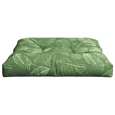 VidaXL Palletkussen bladpatroon 80x80x12 cm stof
