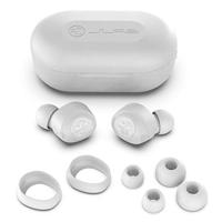JLab JBuds Air Bluetooth-hoofdtelefoon, draadloze hoofdtelefoon met USB-oplaadetui, IP55 zweetbestendigheid en EQ3 Custom Audio, Bluetooth-koptelefoon met meer dan 24 uur afspeeltijd, wit - thumbnail