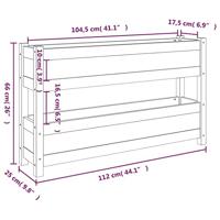 Plantenbak 112x25x66 cm massief grenenhout wit - thumbnail