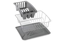 Afdruiprek voor Keukengootsteen Metaltex Grijs (35 x 30 x 11 cm) - thumbnail