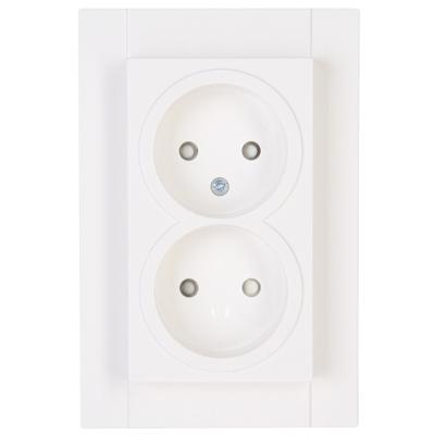 Kopp HK07 WIT inbouw stopcontact dubbel