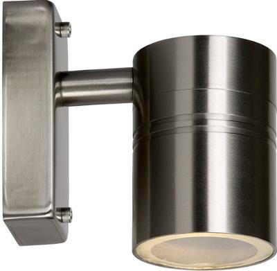 Lucide ARNE-LED - Wandspot / Wandlamp Binnen/Buiten - Ø 6,3 cm - LED - GU10 - 1x5W 2700K - IP44 - Mat chroom