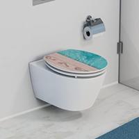 MDF High Gloss WC-bril POOLSIDE met soft-close lange levensduur: extreem onbreekbaar en krasbestendig comfort en functie: geruisloos sluiten dankzij de automatische valrem eenvoudig schoon te ma - thumbnail