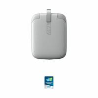 TAU mini powerbank voor aan je sleutelhanger (1400 mAh) met geïntegreerde kabel - 3 in 1 sleutelbos powerbank - Wit - thumbnail